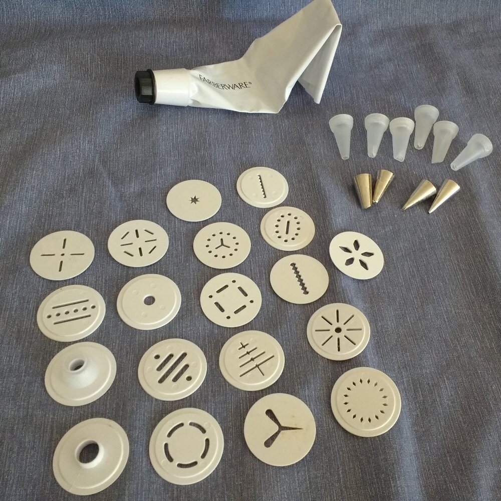 Faberware Piping bag + set tips Icing frosting cake, cookies, Decoration, Baking
